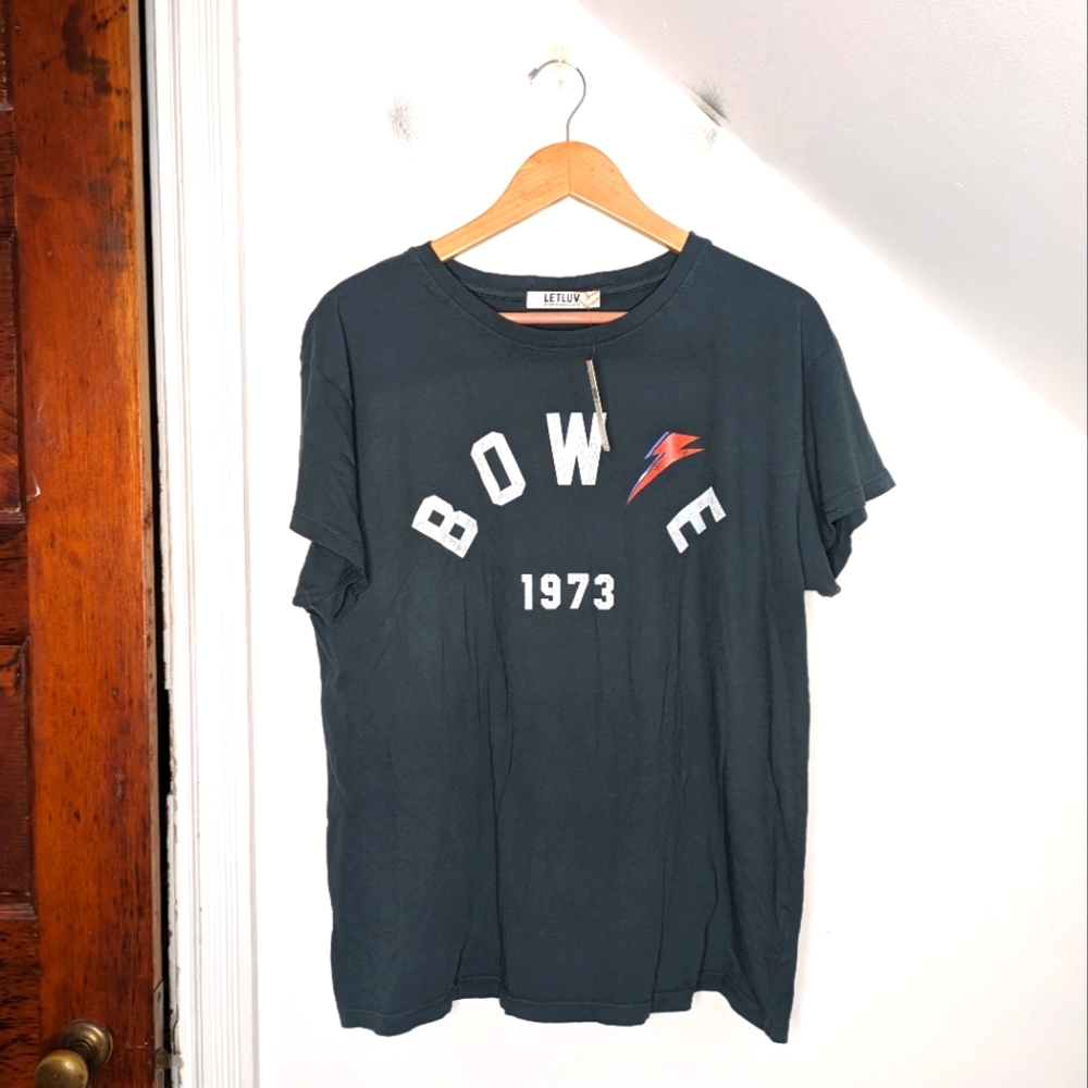 Anthropologie Dark Gray Bowie 1973 Tee